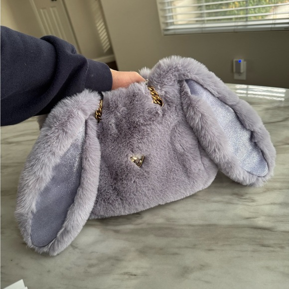 Kate Spade Plush Lavender Bunny Ear Purse - Picture 7 of 8